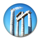 Greece Temple of Demeter Naxos 3D Fridge Magnet Crystal Glass