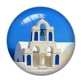 Greece White House Santorini 3D Fridge Magnet Crystal Glass