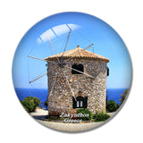 Greece Zakynthos Windmill 3D Fridge Magnet Crystal Glass