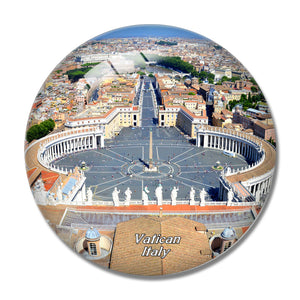 Italy Rome Vatican San Pietro 3D Fridge Magnet Crystal Glass