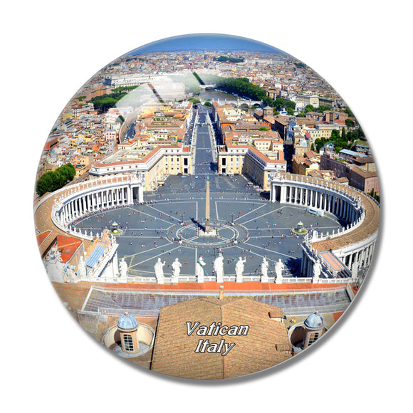 Italy Rome Vatican San Pietro 3D Fridge Magnet Crystal Glass