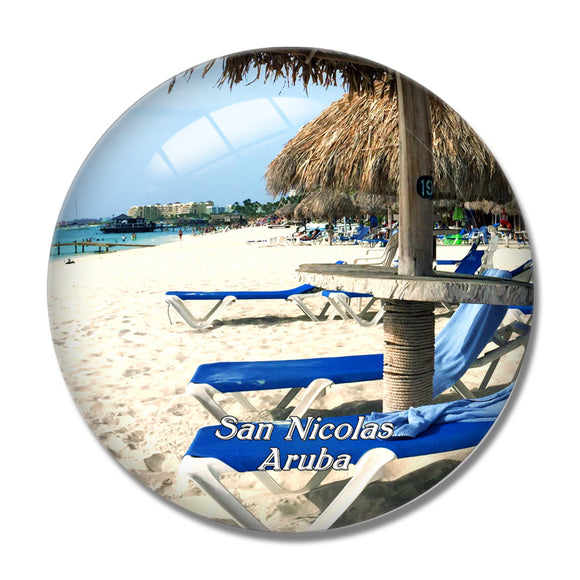 Baby Beach San Nicolas Aruba 3D Fridge Magnet Crystal Glass
