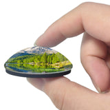 Lago Federa Dolomites Italy 3D Fridge Magnet Crystal Glass
