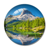 Lago Federa Dolomites Italy 3D Fridge Magnet Crystal Glass