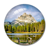 Lake Antorno Italy 3D Fridge Magnet Crystal Glass