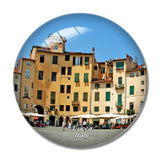 Lucca Square Italy 3D Fridge Magnet Crystal Glass