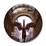 Milan Pegasus Gallery Statue Italy 3D Fridge Magnet Crystal Glass