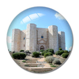 Monte Castle Puglia Italy 3D Fridge Magnet Crystal Glass