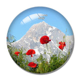 Mountain Abruzzo Italy 3D Fridge Magnet Crystal Glass