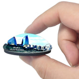 Baku Azerbaijan 3D Fridge Magnet Crystal Glass