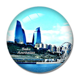 Baku Azerbaijan 3D Fridge Magnet Crystal Glass