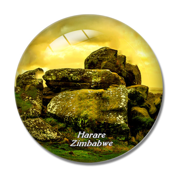 Balancing Rocks Harare Zimbabwe 3D Fridge Magnet Crystal Glass