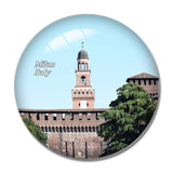 Sforzesco Castle Milan Italy 3D Fridge Magnet Crystal Glass