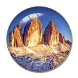 South Tyrol Three Zinnen Italy 3D Fridge Magnet Crystal Glass