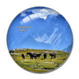 The Three Peaks Lavaredo Italy 3D Fridge Magnet Crystal Glass