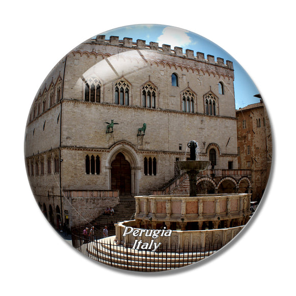 Umbria Perugia Italy 3D Fridge Magnet Crystal Glass