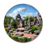 USA America Coral Castle Miami 3D Fridge Magnet Crystal Glass