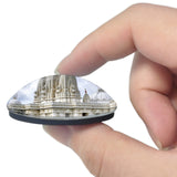 USA America indu Temple Atlanta 3D Fridge Magnet Crystal Glass