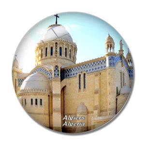 Basilica of Our Lady of Africa Algiers Algeria 3D Fridge Magnet Crystal Glass