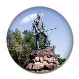 USA America Minuteman Statue Lexington 3D Fridge Magnet Crystal Glass