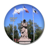 USA America Upland 3D Fridge Magnet Crystal Glass