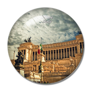 Vittorio Emanuele Monument Rome Italy 3D Fridge Magnet Crystal Glass