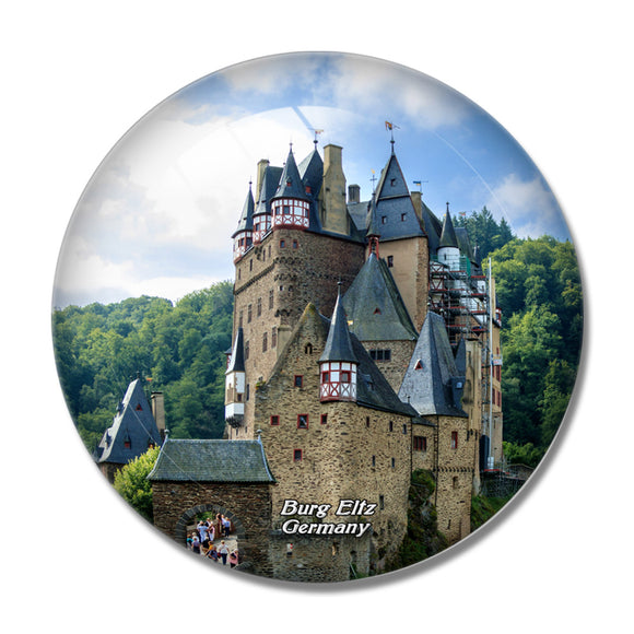 Castle Burg Eltz Germany 3D Fridge Magnet Crystal Glass