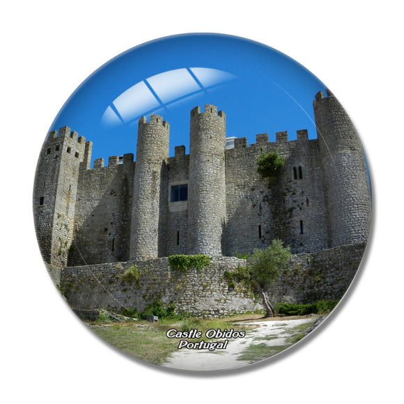 Castle Obidos Portugal 3D Fridge Magnet Crystal Glass