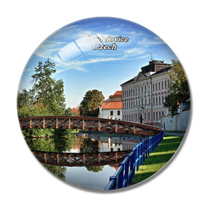 Czech Budejovice 3D Fridge Magnet Crystal Glass