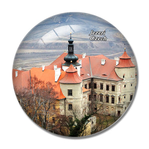 Czech Castle Jezeri 3D Fridge Magnet Crystal Glass