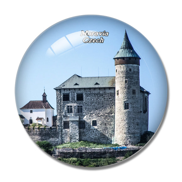 Czech Castle Moravia 3D Fridge Magnet Crystal Glass