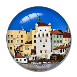 Czech JindrichuvHradec 3D Fridge Magnet Crystal Glass