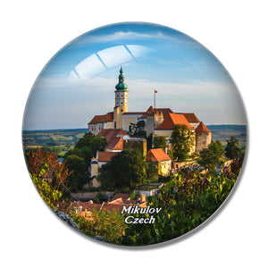 Czech Mikulov Castle 3D Fridge Magnet Crystal Glass