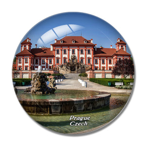 Czech Tri Prague Park 3D Fridge Magnet Crystal Glass