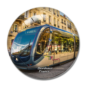 France Bordeaux Tram 3D Fridge Magnet Crystal Glass