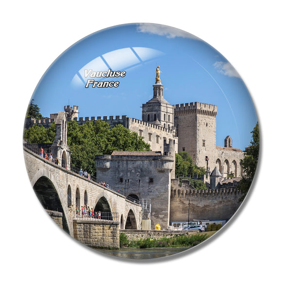 France Bridge Of Avignon Vaucluse 3D Fridge Magnet Crystal Glass