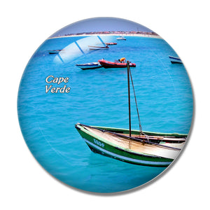 Beach of Santa Maria Cape Verde 3D Fridge Magnet Crystal Glass