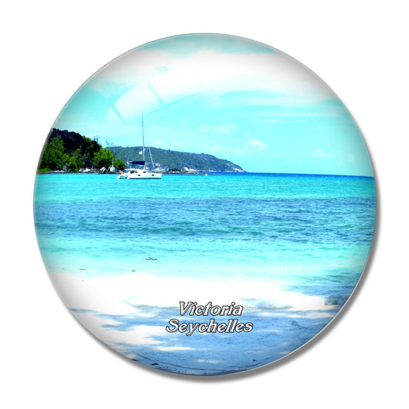 Beach Victoria Seychelles 3D Fridge Magnet Crystal Glass