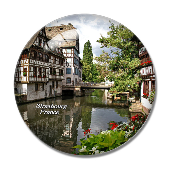 France Strasbourg 3D Fridge Magnet Crystal Glass