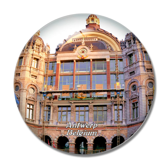 Belgium Antwerp Central Station 3D Fridge Magnet Crystal Glass