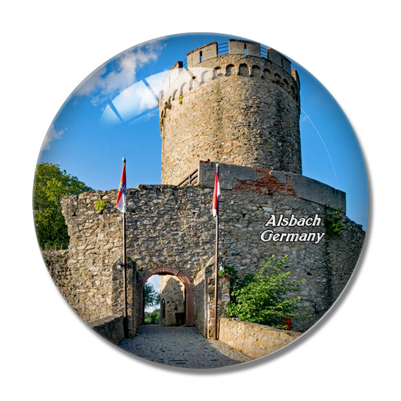 Germany Alsbach Castle 3D Fridge Magnet Crystal Glass