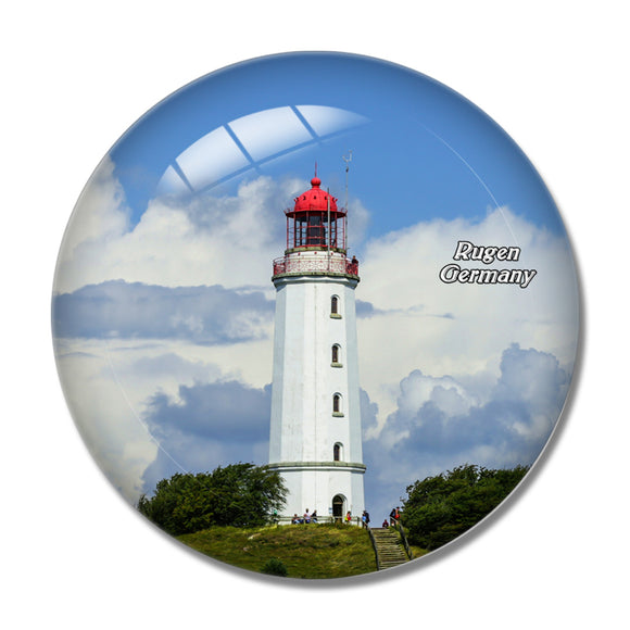 Germany Baltic Sea Hiddensee Lighthouse Rugen 3D Fridge Magnet Crystal Glass