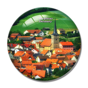 Germany Burglauer 3D Fridge Magnet Crystal Glass