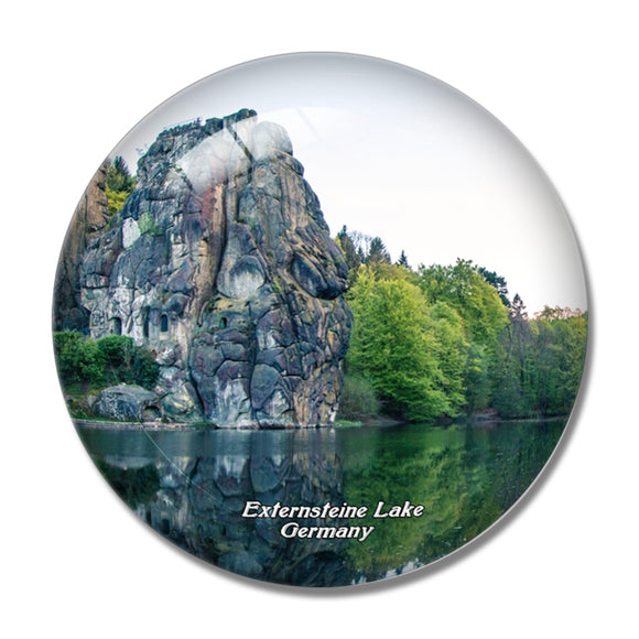 Germany Externsteine Lake 3D Fridge Magnet Crystal Glass