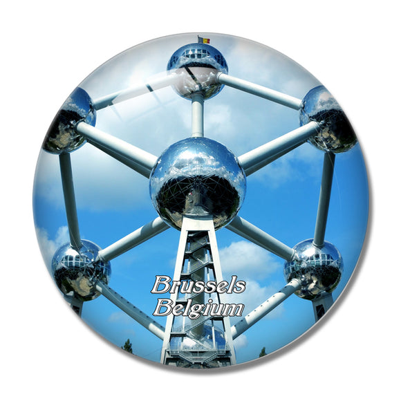 Belgium Atomium 3D Fridge Magnet Crystal Glass