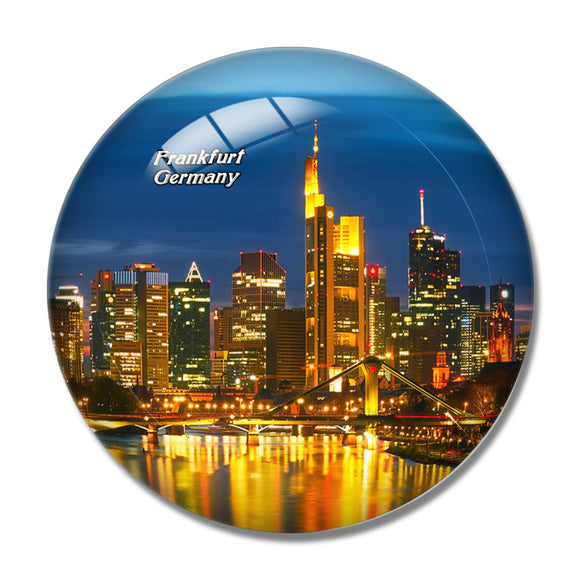 Germany Frankfurt Am Main 3D Fridge Magnet Crystal Glass