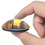 Germany Hamburg Speicherstadt 3D Fridge Magnet Crystal Glass