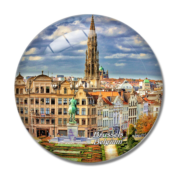 Belgium Brussels 3D Fridge Magnet Crystal Glass