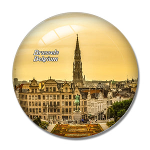 Belgium Cathedral Brussels 3D Fridge Magnet Crystal Glass