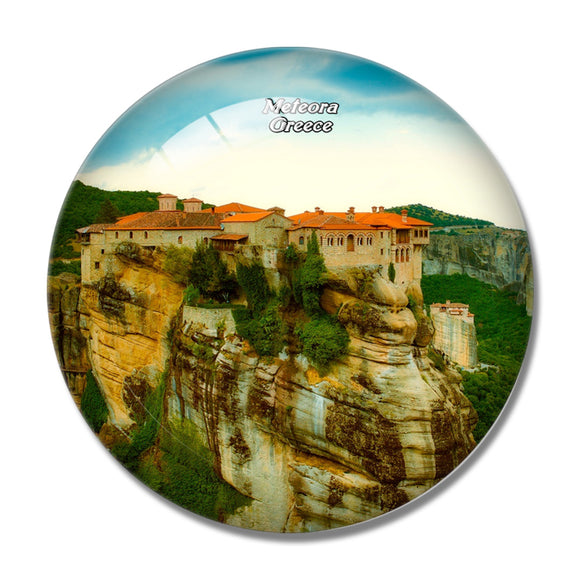 Meteora Greece 3D Fridge Magnet Crystal Glass